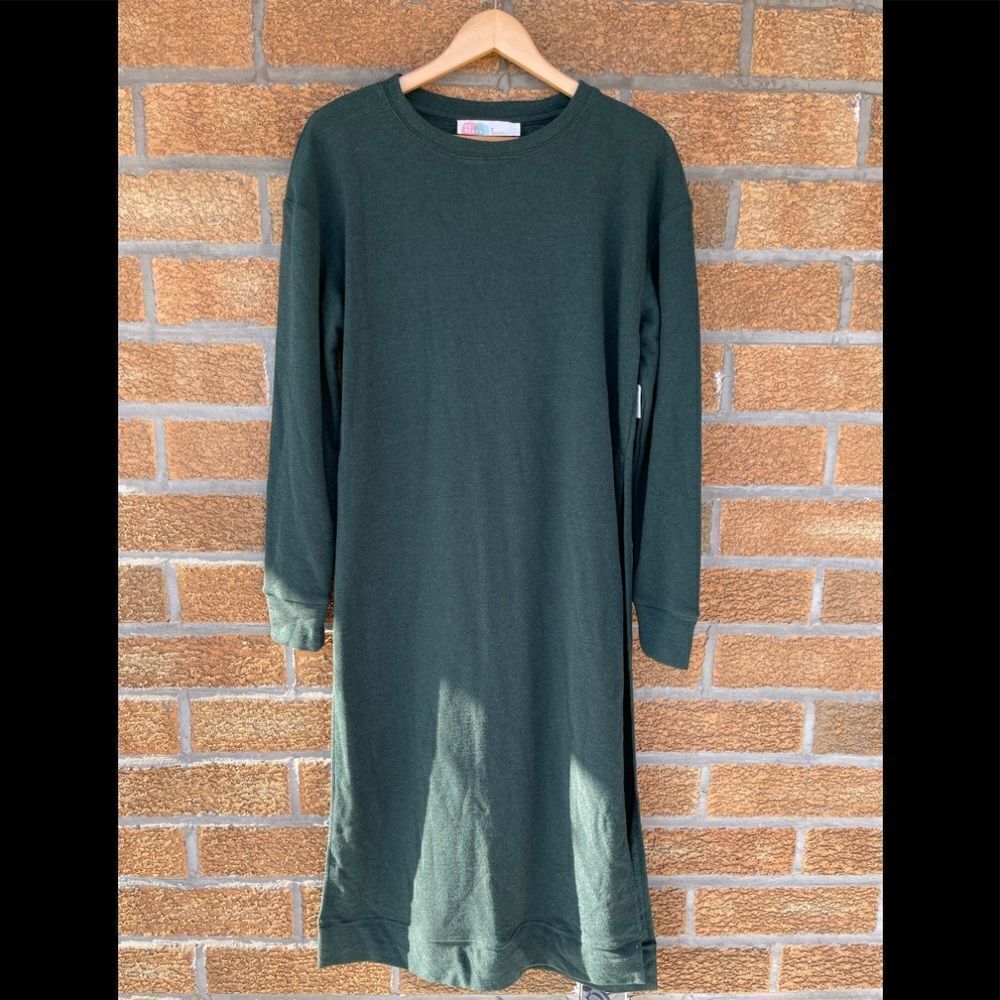 Free people high side slit sweater dress small
